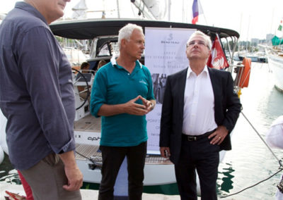 Avec la présence du Sénateur Maire d’Antibes Juan Les Pins, Mr Leonetti et son adjoint rattaché à la culture Mr Dahan.